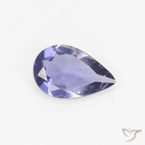 Iolita Azul violeta intenso natural de 0.27 ct, En forma de pera, VS