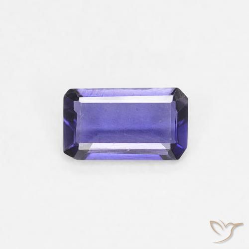 0.20ct Natural Púrpura oscuro Iolita, corte esmeralda, VS