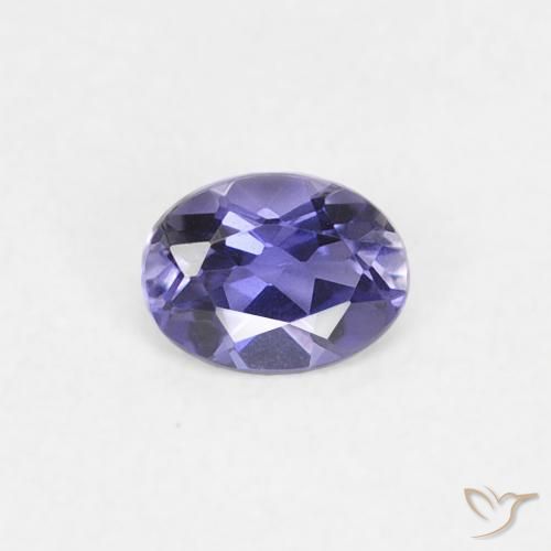 0.16ct Natural Violeta oscuro Iolita, Ovalada, VS