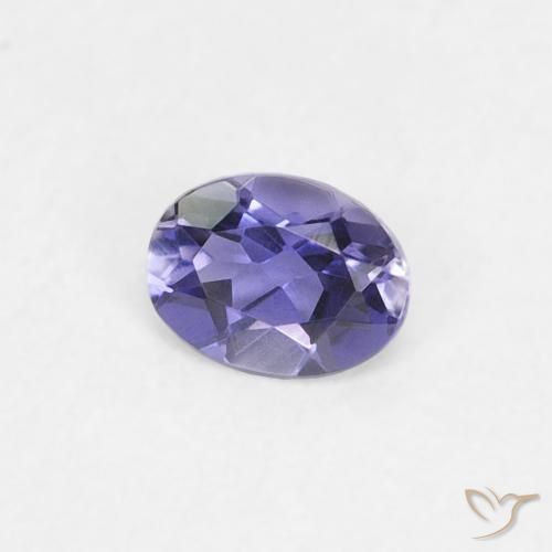 Iolita Violeta oscuro natural de 0.16 ct, Ovalada, VS