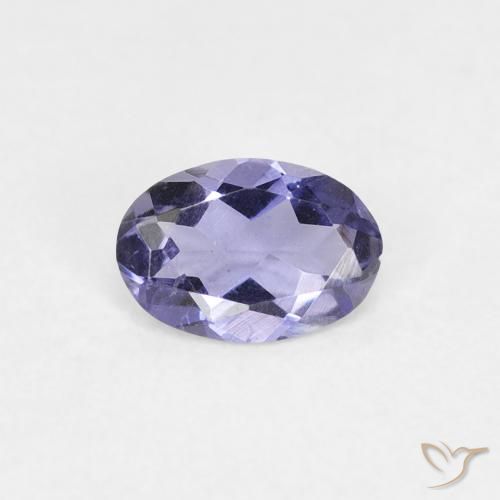 0.27ct Natural Azul plateado iolita, Ovalada, VS