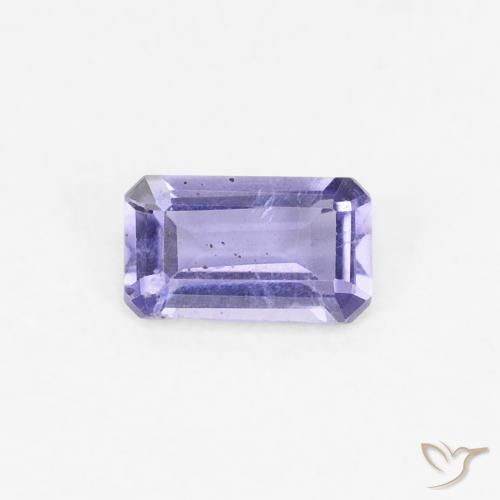 0.25ct Natural Medium Light-Violet Iolita, corte esmeralda, VS-SI