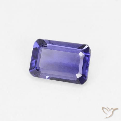 Iolita Púrpura azulado oscuro natural de 0.24 ct, Corte Octágono / Esmeralda, VS