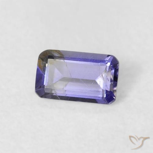 Iolita Violeta berenjena natural de 0.26 ct, Corte Octágono / Esmeralda, VS