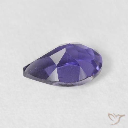Iolita Violeta berenjena natural de 0.35 ct, En forma de pera, VS