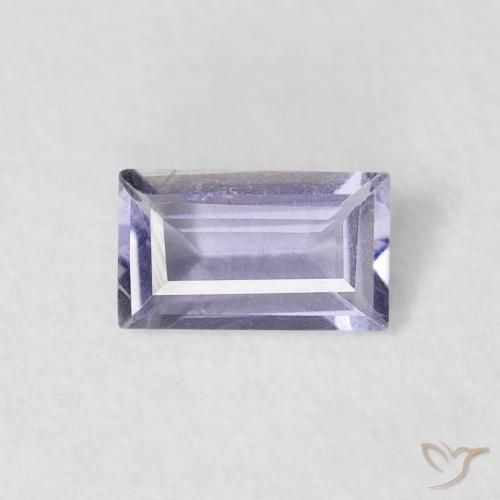 0.18ct Natural Violeta rosáceo muy claro Iolita, Corte Baguette, VS-SI