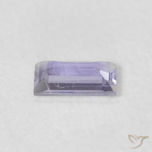 Iolita Violeta rosáceo muy claro natural de 0.18 ct, Corte Baguette, VS-SI