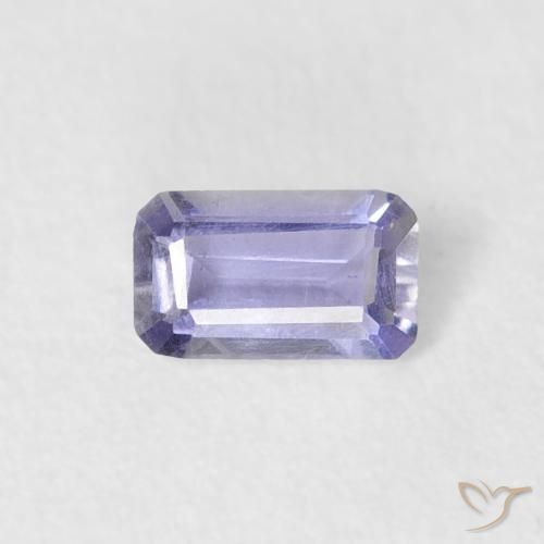 0.18ct Natural Medium Light-Violet Iolita, corte esmeralda, VS-SI