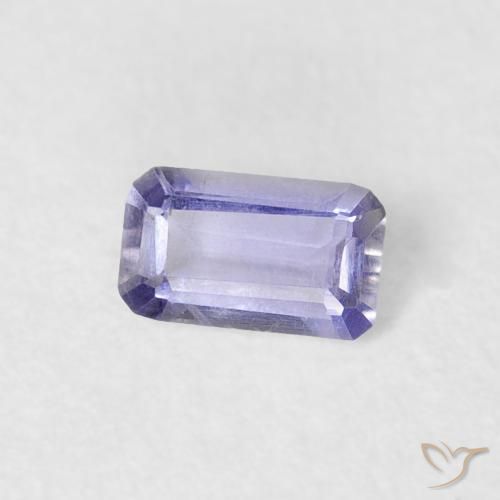Iolita Medium Light-Violet natural de 0.18 ct, Corte Octágono / Esmeralda, VS-SI