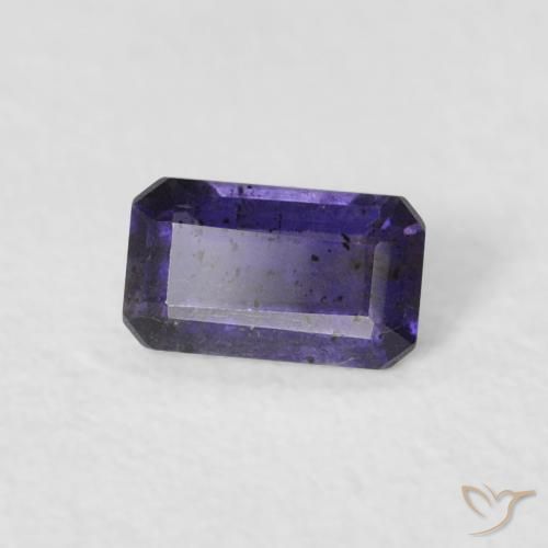 Iolita Violeta berenjena natural de 0.25 ct, Corte Octágono / Esmeralda, VS-SI