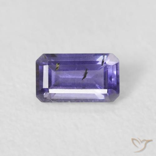 0.27ct Natural Violeta oscuro Iolita, corte esmeralda, VS-SI