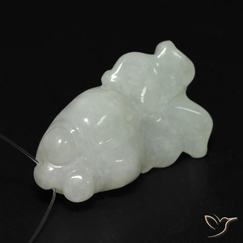 Jade Verde pálido natural de 20.53 ct, Elegante, Translúcido