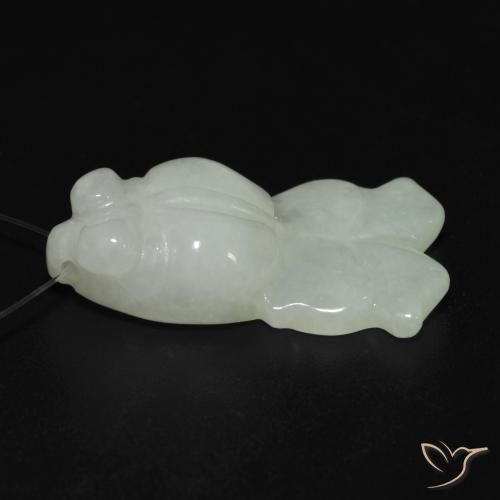 Jade Verde pálido natural de 20.53 ct, Elegante, Translúcido