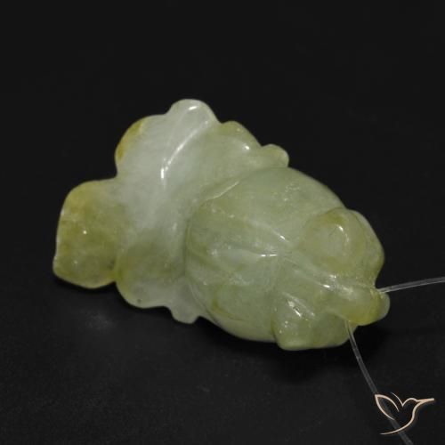 21.61ct Natural Verde cálido Jade, Elegante, Translúcido