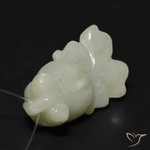 21.36ct Natural Verde cálido Jade, Elegante, Translúcido