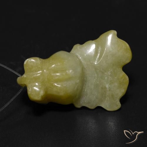 Jade Verde claro natural de 17.32 ct, Elegante, Translúcido