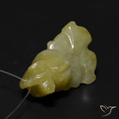 Jade Verde claro natural de 17.32 ct, Elegante, Translúcido