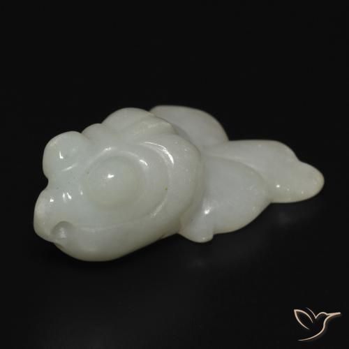22.62ct Natural Verde gris Jade, Elegante, Translúcido