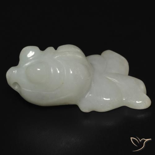 Jade Verde gris natural de 22.62 ct, Elegante, Translúcido
