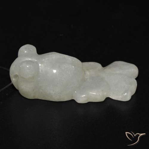 Jade Verde medio natural de 29.36 ct, Elegante, Translúcido