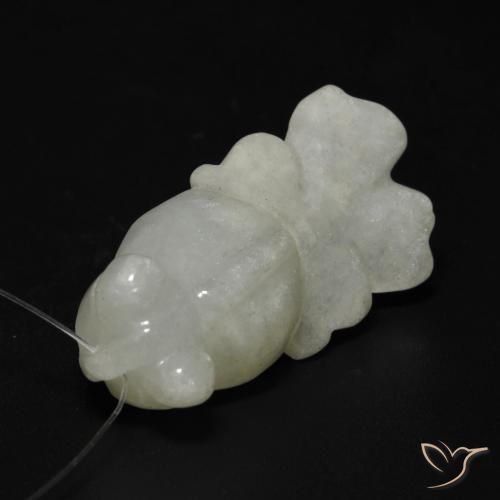 Jade Verde medio natural de 29.36 ct, Elegante, Translúcido