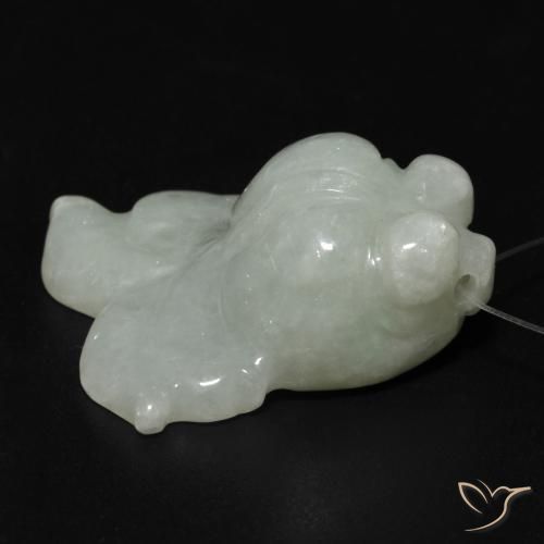 Jade Verde medio natural de 40.87 ct, Elegante, Translúcido