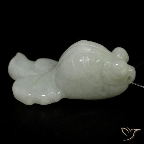 Jade Verde medio natural de 43.55 ct, Elegante, Translúcido