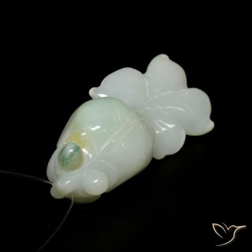 68.00ct Natural Verde grisáceo Jade, Elegante, Translúcido
