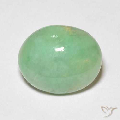 4.93ct Natural Verde claro Jade, Ovalada, Opaco