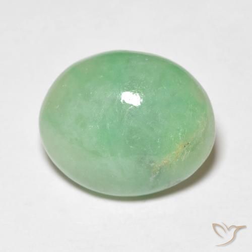 4.81ct Natural Verde claro Jade, Ovalada, Opaco
