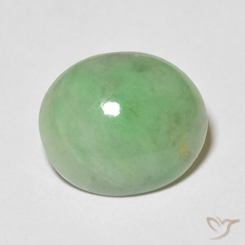 4.34ct Natural Verde amarillo Jade, Ovalada, Opaco