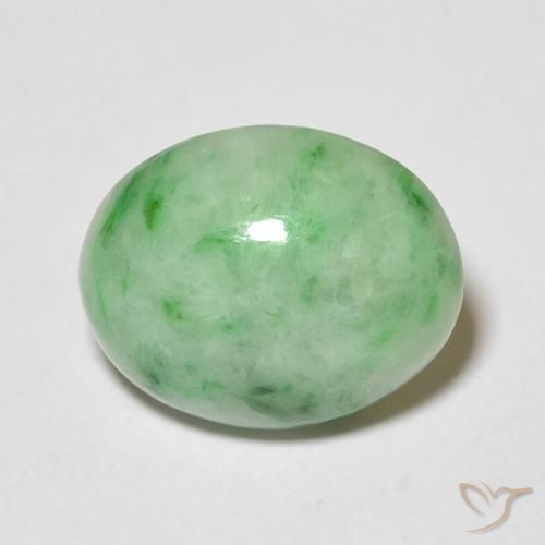 4.72ct Natural Verde claro Jade, Ovalada, Opaco