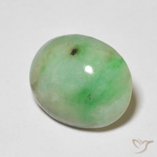 4.76ct Natural Verde claro Jade, Ovalada, Opaco