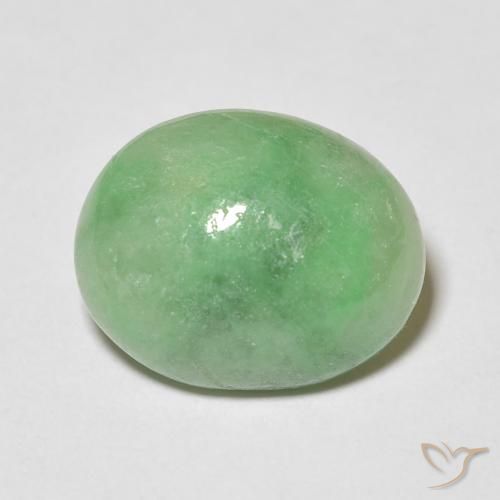 4.60ct Natural Verde claro Jade, Ovalada, Opaco
