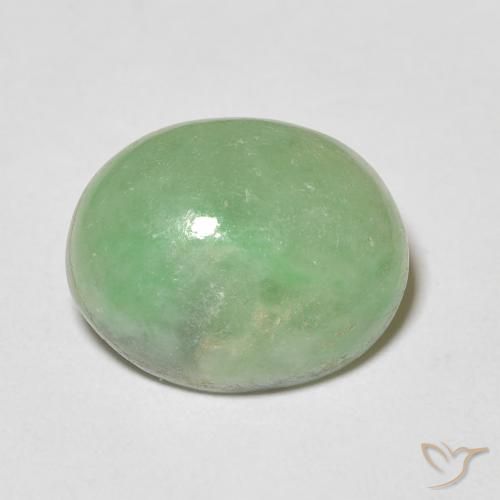 4.38ct Natural Verde medio Jade, Ovalada, Opaco