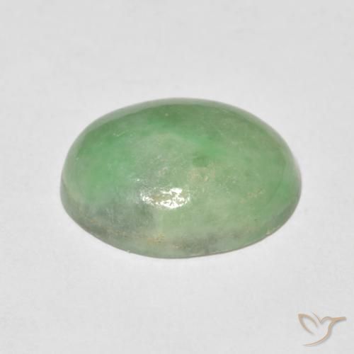 Jade Verde medio natural de 4.38 ct, Ovalada, Opaco