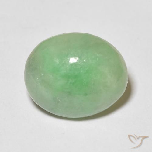 4.52ct Natural Verde lima Jade, Ovalada, Opaco