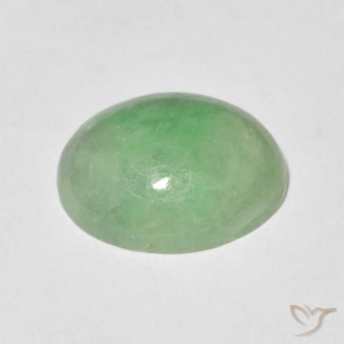 Jade Verde lima natural de 4.52 ct, Ovalada, Opaco