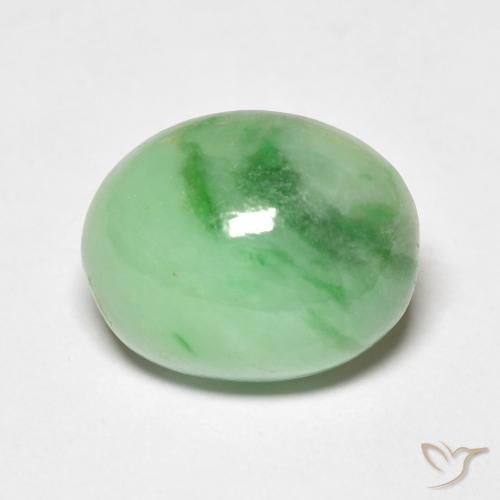 4.86ct Natural Verde claro Jade, Ovalada, Opaco