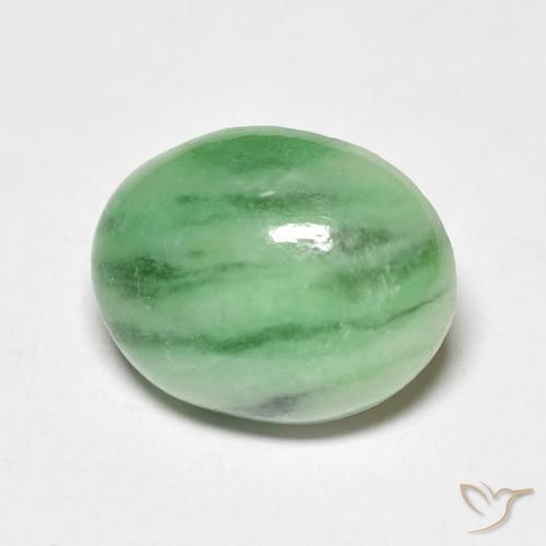 4.63ct Natural Verde medio Jade, Ovalada, Opaco