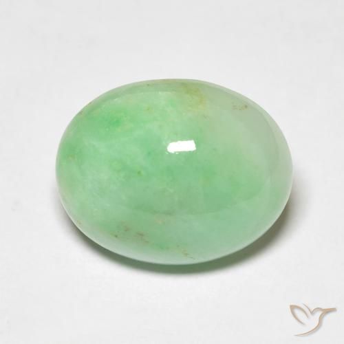 5.45ct Natural Verde salvia claro Jade, Ovalada, Opaco
