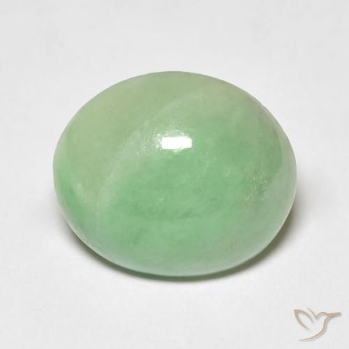 4.12ct Natural Verde salvia claro Jade, Ovalada, Transparente