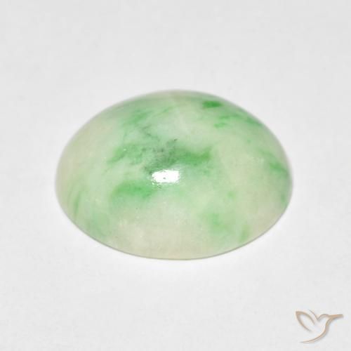 Jade Verde medio natural de 4.71 ct, Ovalada, Transparente