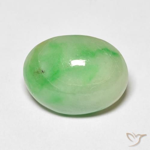 4.47ct Natural Verde medio Jade, Ovalada, Transparente