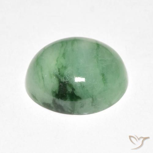 Jade Verde claro natural de 5.12 ct, Ovalada, Opaco