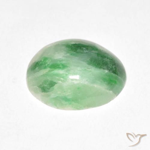 Jade Verde medio natural de 4.18 ct, Ovalada, Opaco