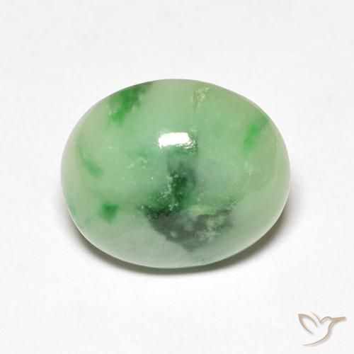 4.30ct Natural Verde medio Jade, Ovalada, Opaco