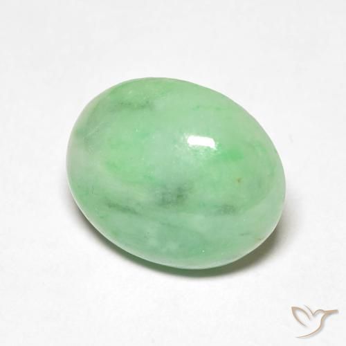 Jade Verde natural de 4.50 ct, Ovalada, Opaco
