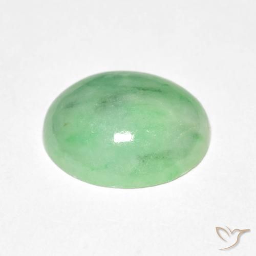 Jade Verde natural de 4.50 ct, Ovalada, Opaco