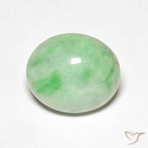 4.52ct Natural Verde medio Jade, Ovalada, Opaco
